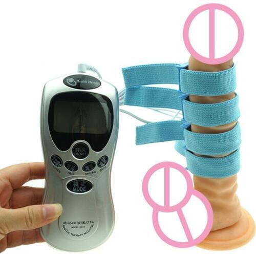 Electric Shock Cock Ring Treatment Penis Ring Sex Toys For Men Electro Toys Penis Sleeve Chastity Belt Device Cock Cage Cockring