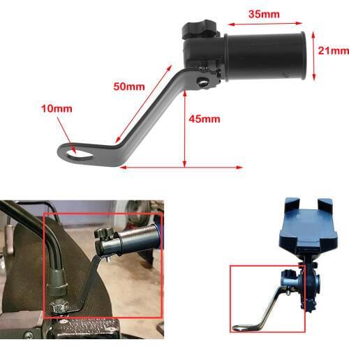 Motorcycle Mirror Mount Phone GPS Holder Handle Bar Extender Bracket Clamp