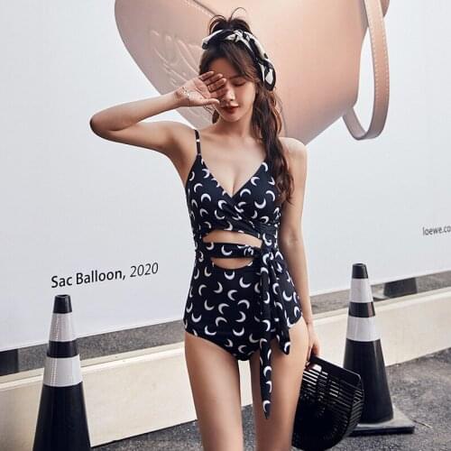 Swimsuit Fused Push Up Swimsuit One Piece Swimsuits Rashguard Female Woman Smock Hollow Couple Print Swimming Suit For Women