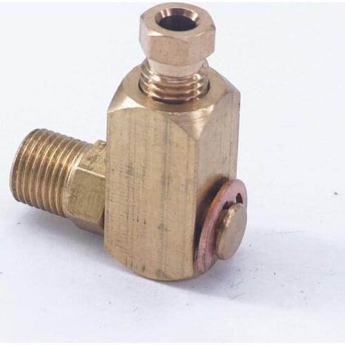 1/8" BSPP Male x 4mm OD Tube Adjustable Brass Connector Machine Tool Oil Filter Canister Adapter Pipe Fitting For Lube