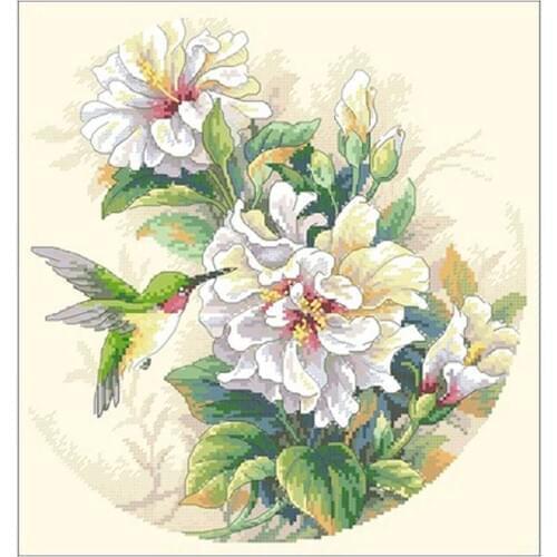 Hummingbird and flowers animals Patterns Counted Cross Stitch 11CT 14CT DIY Cross Stitch Kits Embroidery Needlework Sets
