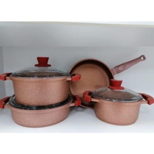 Rose Casting Granite 7 Piece Cookware Set