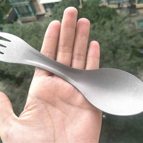 1pcs/set Titanium Cutlery Set Ultra Lightweight Fork Spoon for Home Use Outdoor Travel Camping Picnic Cutlery Set