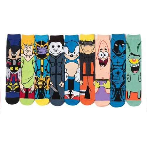 5 Pairs 2 Pairs New Casual Funny Christmas Socks Fashion Sports Socks Stockings Cartoon Breathable Cute Personalized Cotton Tube