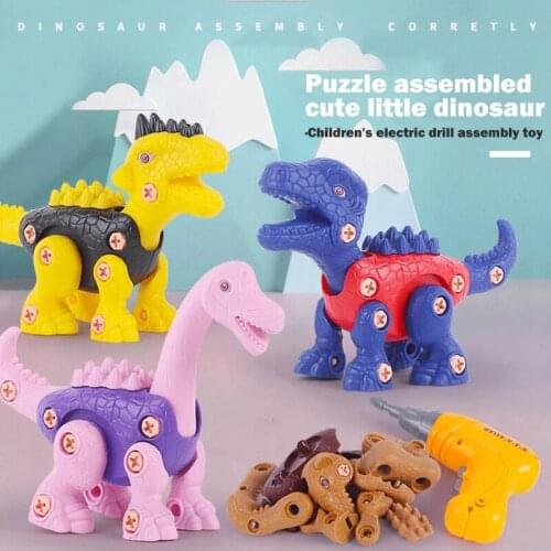 NEW DIY Disassembly Dinosaur Toy Set Screw Nut Combination Early Educational Blocks Toys With Assemble Screw Toys for Kids Gift