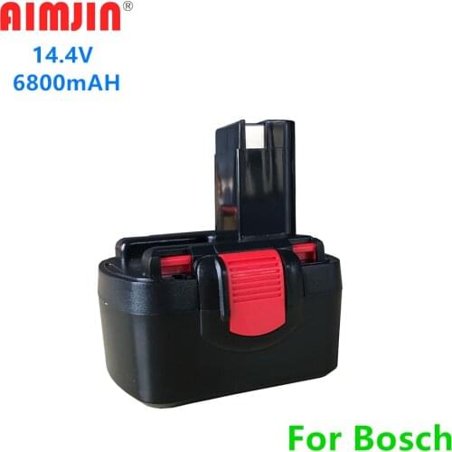 Upgrade 14.4V 6800mAh Ni-CD Rechargeable Battery for Bosch 14.4V Battery BAT038 BAT040 BAT140 BAT159 BAT041 3660K 2607335275