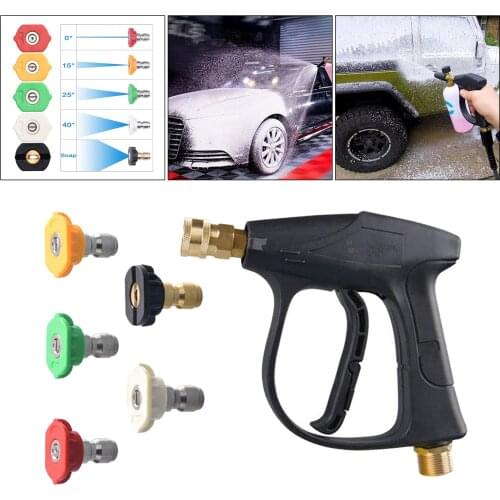 High Pressure Washer Gun 5000PSI, Car Washer Gun with M22 Brass Coupler for Pressure Power Washers - Easy to Assemble