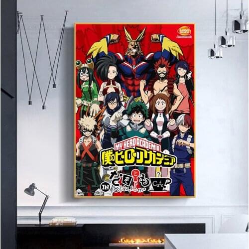 My Hero Academia Japanese Anime Art Boku No Hero Academia Poster and Print Cartoon Canvas Painting Home Decoration No Frame