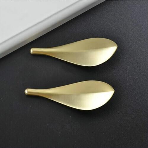 New Chinese Style Leaf Furniture Handle Luxury Wardrobe Drawer Knob Cabinet Door Handle Zinc Alloy Home Decoration