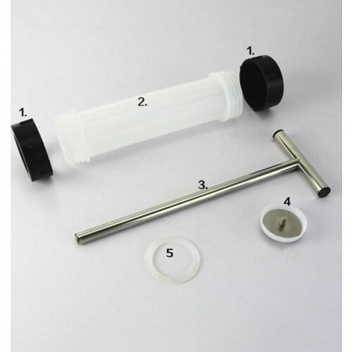 Manual Sausage Maker Meat Stuffer Syringe Filler Hand Operated Machine with 3pcs Filling Tubes DIY
