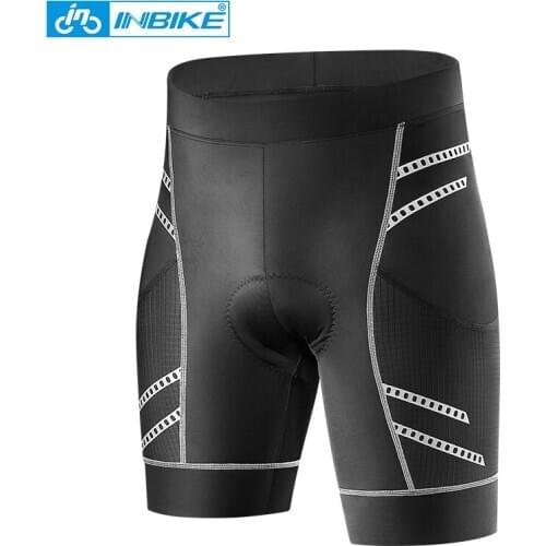INBIKE Summer Mens Cycling Shorts 3D Gel Pad Breathable Reflective Outdoor Sport Racing Fitness MTB Bicycle Road Bike Shorts