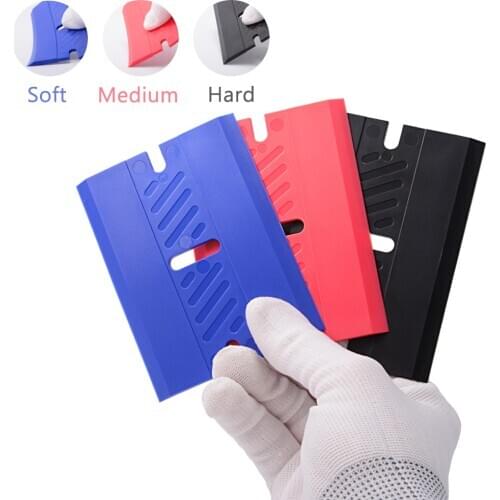 EHDIS Wrapping Foil Car Scraper Anti-slip Plastic Blade Carbon Fiber Vinyl Film Sticker Remover Window Tint Auto Clean Squeegee