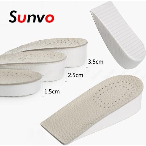 Sunvo Invisible Height Increased Insoles for Elevator Shoes Inserts Half Breathable Memory Foam Heightening Heel Lifts Shoe Pad