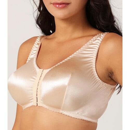 Front Closure Womens Plus Size Bras Breathable Brassiere Smooth Fabric Sexy Lingerie Bralette B C C DD E F Cup