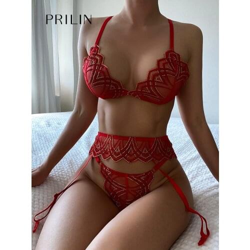 Women Sexy Lingerie Sets with Garter Belt Lace Bralette Push Up Bras G-string Sex Panties Temptation Erotic Sensual Underwear
