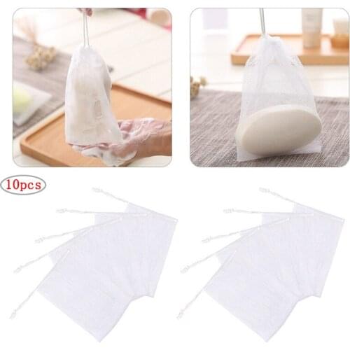10Pc Double-layer Soap Foaming Net Mesh Soap Storage Bag Blister Mesh Body Cleansing Nets Bath Washing Tool Bathroom Accessories