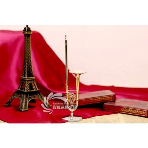 15 cm Mini copper gilded long number instrument model