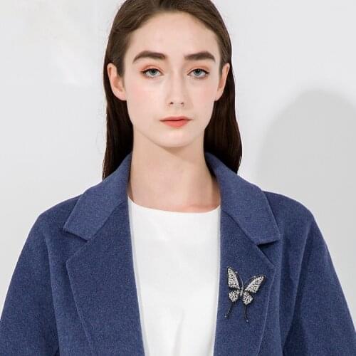 2pc 50*80mm Crystal Cubic Zirconia micro butterfly brooch Pin