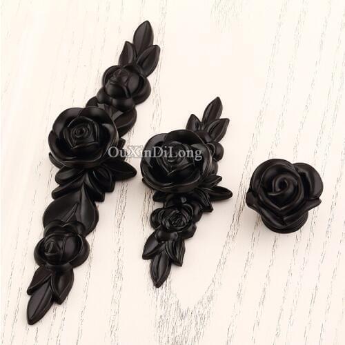20PCS European Black Kitchen Cabinet Door Handles Cupboard Wardrobe Drawer Cabinet Pulls Handles & Knobs Furniture Hardware
