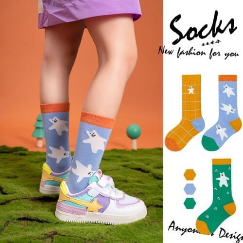 3Pairs/lot Baby Boy Girls Socks Cartoon Cotton Spring Autumn Kids Fashion Sports Socks for 3-12Y Children