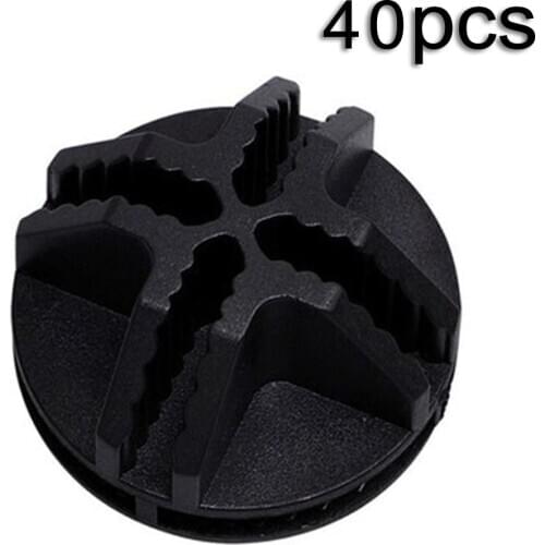 40pcs/Set 8-Slots Wardrobe Black Mini Plastic Connectors Wire Storage Cube Grid Home Storage And Organization