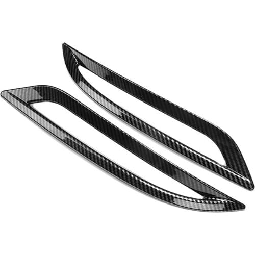 AU05 -for Tesla Model 3 2018 2019 Car Carbon Fiber Style Rear Fog Light Lamp Cover Trim Frame Taillight Decor Accessories