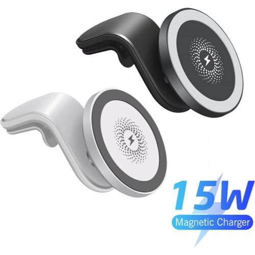 15W In Car Magnetic Phone Holder Fits Mount Air Vent Bracket For for iPhone 12 Mini 12 Pro Max