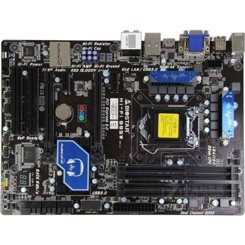 Used, original 100% original motherboard BIOSTAR Hi-Fi B85W LGA 1150 DDR3 motherboard