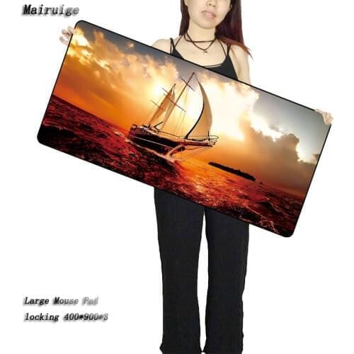 Mairuige Shop Ship At Sea 900*400*2mm Free Shipping Large Mouse Pad Keyboards Mat for League of Legends CS Go for Game Player