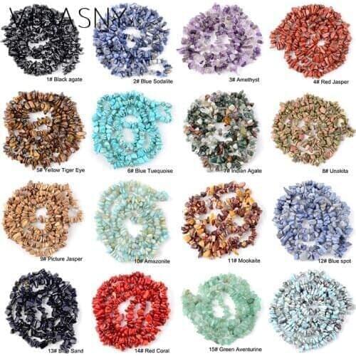 Natural Mix Irregular Freeform Chip Gravel Beads India Agates Tiger Eye Beads For Jewelry Making 3-5-8-12mm Diy Bracelet 16