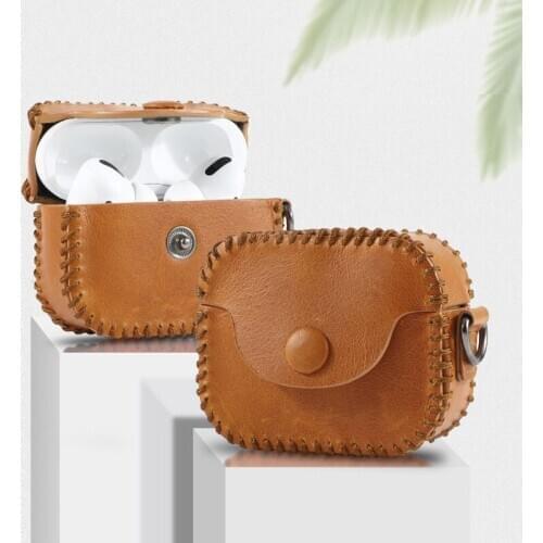 Cowhide Leather Case For Airpods Pro Wireless Bluetooth For Airpods Protective Cases Earphone Case For Air Pods pro 3 Fundas