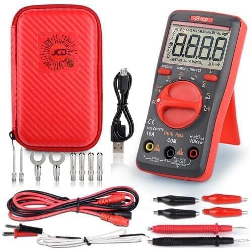 QHTITEC UM16 Digital Multimeter Auto Ranging TRMS 6000 Counts Volt Meter Measures Temperature Tester Tools with Backlight