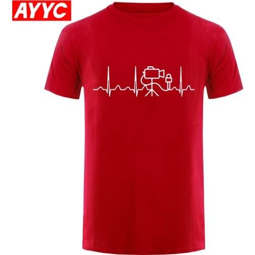 Designing Classical Journalist Heartbeat t shirt boy girl Clothes Kawaii male tshirts Round Collar Short Sleeve Cute Pop Top Tee