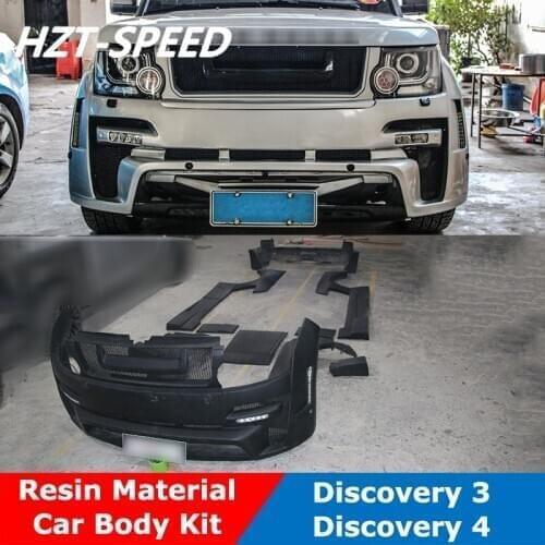 Discovery 3 4 HM Wide Body Type Resin Unpainted Car Body Kit Front Rear Bumper Fender Side Skirts For Land Rover