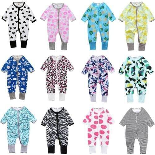 Colorful Baby Rompers Boys Clothes Newborn Jumpsuits Zipper Girls Pajamas Suit One-Piece Overall Top Quality Bebe Roupas Pjs