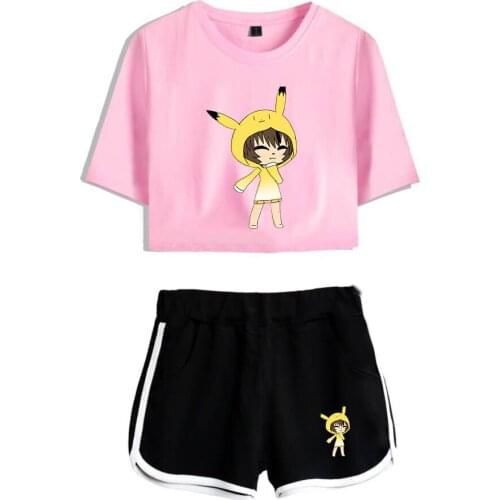 Hot Game Gacha Life Women Two Piece Set Shorts + Lovely T Shirt Harajuku Streetwear Girl Pullovers Harajuku Summer Clothing