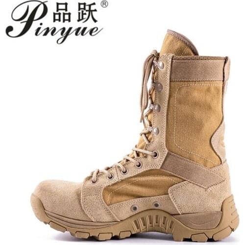 Outdoor Men Hiking Shoes Military Desert Boots Tactical Army Boots Breathable Camping Sport Climbing Shoes Ankle Boots
