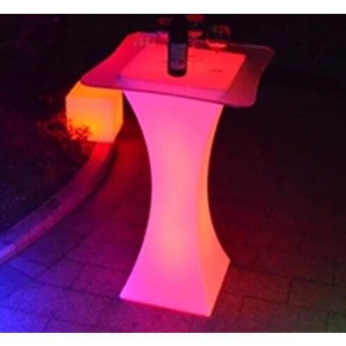 New 16colors changing led bar furniture high end cocktail table growing Commercial Furniture Event Party decorations supplies