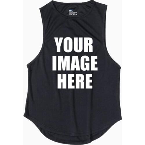 2021 New Style Mens Solid 100% Polyester Custom Sport Wear Logo Gym Vest