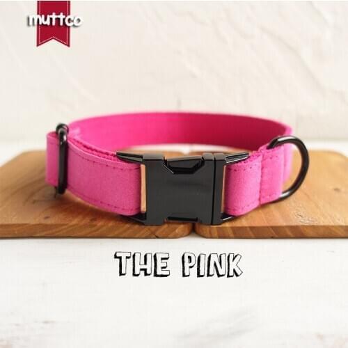 10pcs/lot MUTTCO convenient to walk the dog collar THE PINK adjustable pet necklace for small large dog leash 5 sizes UDC076H