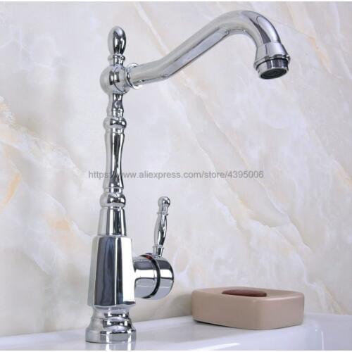 Polished Chrome Basin Faucet Modern Bathroom Lavatory Vessel Sink Faucet Single Handle Bnf925