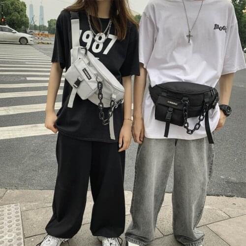 Street Style Hip Belt Bag Unisex Hip Fanny Pack Multi-Function Anti Theft Crossbody Bags Outdoor Men Waist Pack Chest Bag