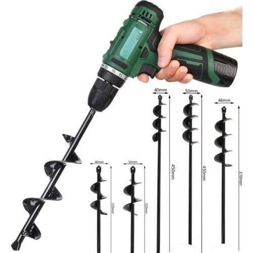 Various types of ground drills supporting rechargeable hand drills garden spiral drills vegetables and flowers drills earth pit