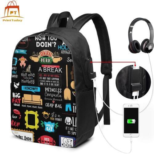 Friends Joey Backpack Friends Joey Backpacks Multi Purpose High quality Bag Pattern Teen Street Trending Bags