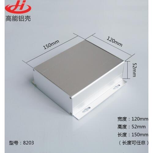 1 piece aluminum housing case for electronics project case 52H)x120(W)x130/150/155(L) mm 8203