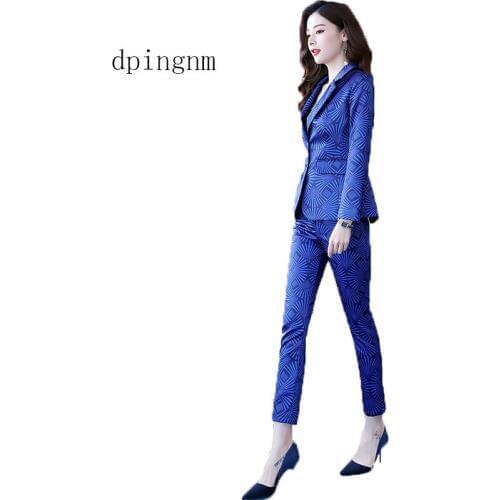 2019 New Womens Pink Business Office 2 Pieces Formal Suits Women Custom Made Uniform Party Prom Suits