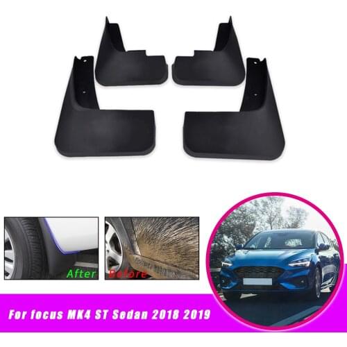 Custom Car Mud Guards For Ford Focus ST 2018 2019 Splash Guards Over Fender Kit Car Styling Fender Accessories 4Pcs