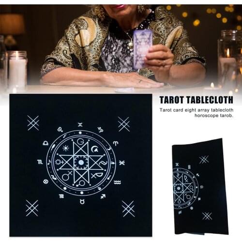5Pcs New Tarot Tablecloth 12 Constellations Fortune Astrology Stars Divination Tarot Card Pad Flannel 50x50cm Tablecloth