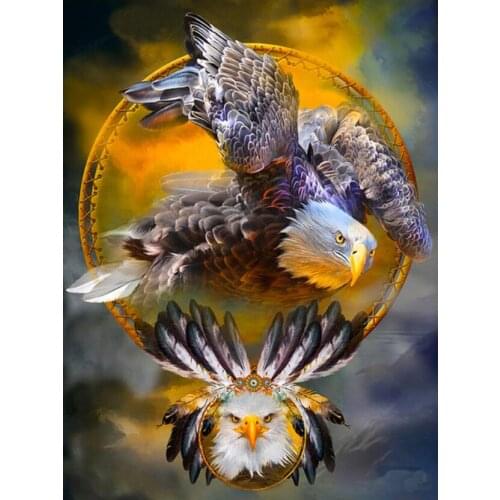 5d diy mosaic embroidery craft eagle birds diamond painting kits beads picture wall paper rhinestones drawing christmas gift new