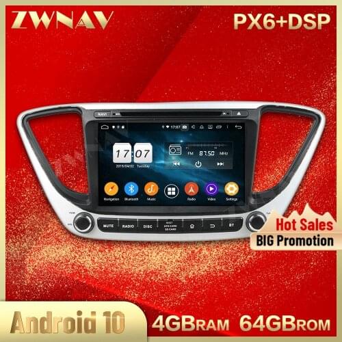 2 din Android 10.0 screen Car Multimedia player For Hyundai Verna 2016-2019 BT video radio stereo GPS navi head unit auto stereo
